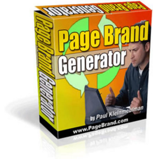 Product picture *NEW*Page Brand Generator (MRR)  2011