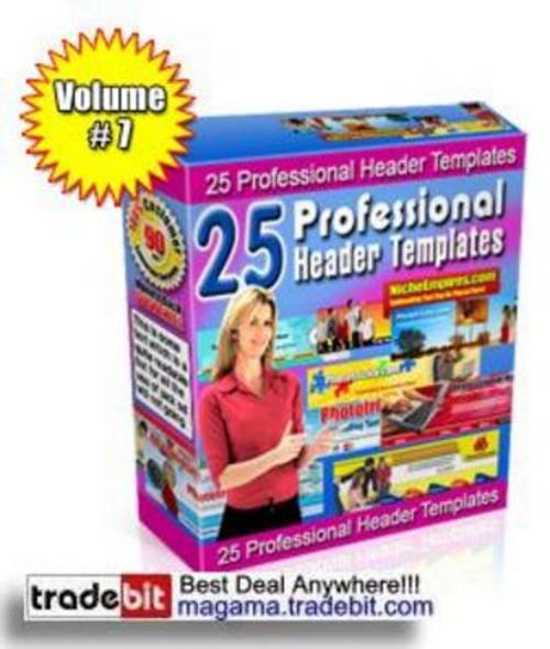 Product picture *New* 25 Professional Header Templates Volume 2011